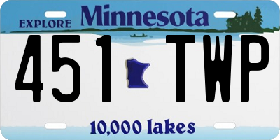 MN license plate 451TWP