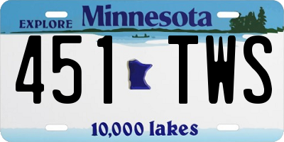 MN license plate 451TWS