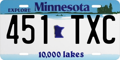 MN license plate 451TXC