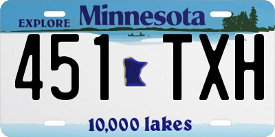MN license plate 451TXH
