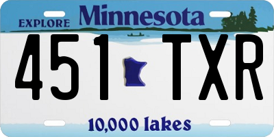 MN license plate 451TXR