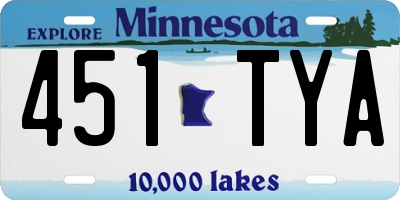 MN license plate 451TYA