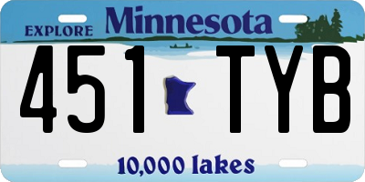 MN license plate 451TYB