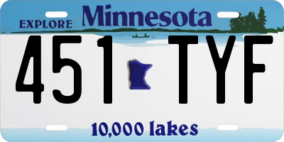 MN license plate 451TYF