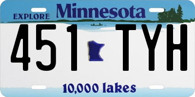 MN license plate 451TYH