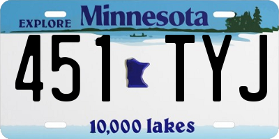 MN license plate 451TYJ