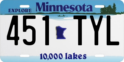 MN license plate 451TYL