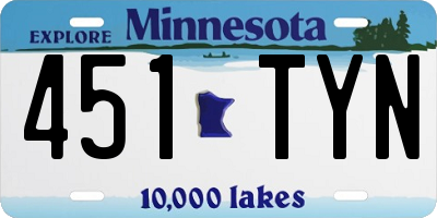 MN license plate 451TYN