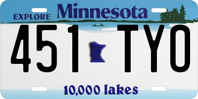MN license plate 451TYO