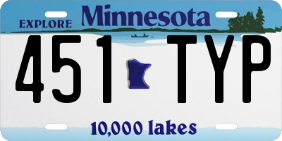 MN license plate 451TYP