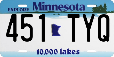 MN license plate 451TYQ