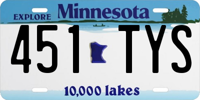 MN license plate 451TYS