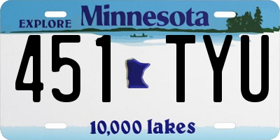 MN license plate 451TYU