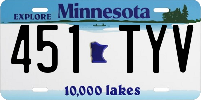 MN license plate 451TYV