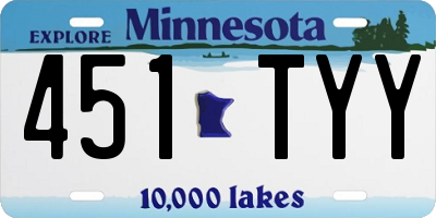MN license plate 451TYY
