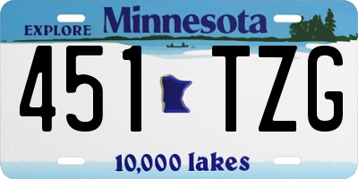 MN license plate 451TZG
