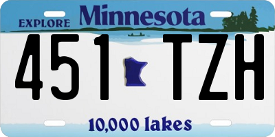 MN license plate 451TZH
