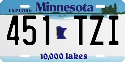 MN license plate 451TZI