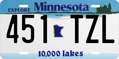 MN license plate 451TZL