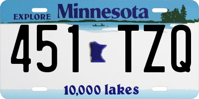 MN license plate 451TZQ