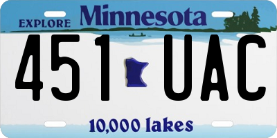 MN license plate 451UAC