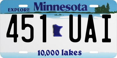 MN license plate 451UAI