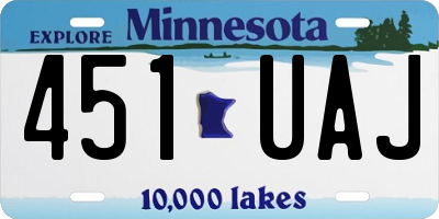 MN license plate 451UAJ