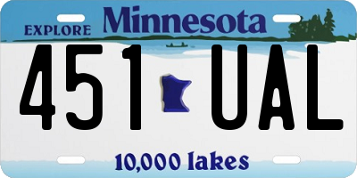 MN license plate 451UAL