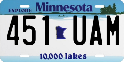 MN license plate 451UAM
