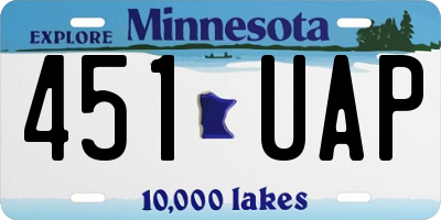 MN license plate 451UAP