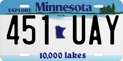 MN license plate 451UAY