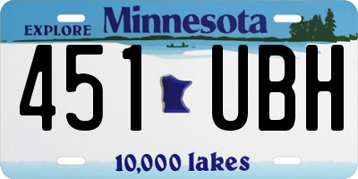 MN license plate 451UBH