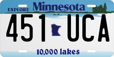 MN license plate 451UCA