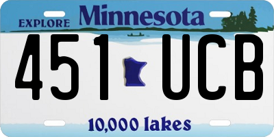 MN license plate 451UCB