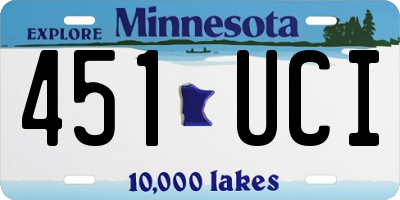 MN license plate 451UCI