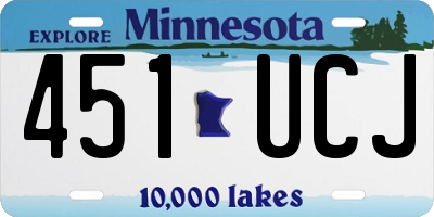 MN license plate 451UCJ