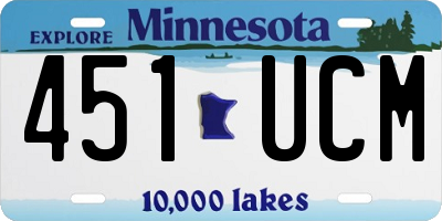 MN license plate 451UCM