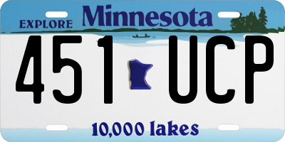 MN license plate 451UCP