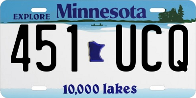 MN license plate 451UCQ