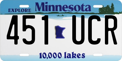 MN license plate 451UCR