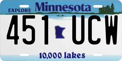 MN license plate 451UCW