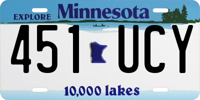 MN license plate 451UCY