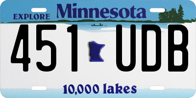 MN license plate 451UDB