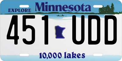 MN license plate 451UDD