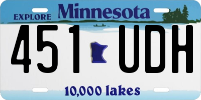 MN license plate 451UDH