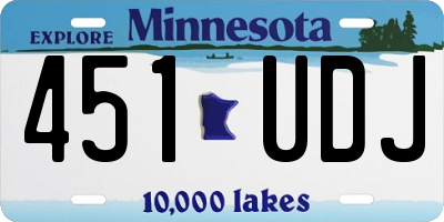 MN license plate 451UDJ