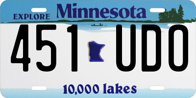 MN license plate 451UDO