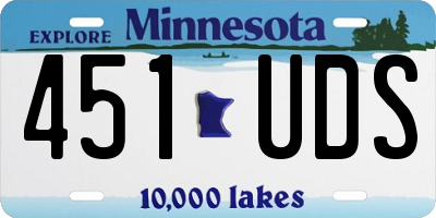 MN license plate 451UDS