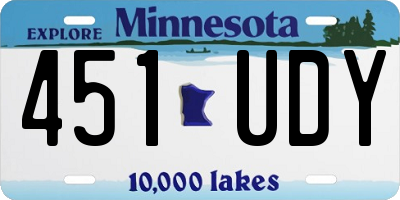 MN license plate 451UDY