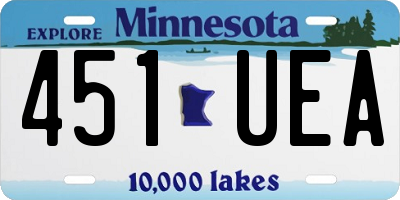 MN license plate 451UEA